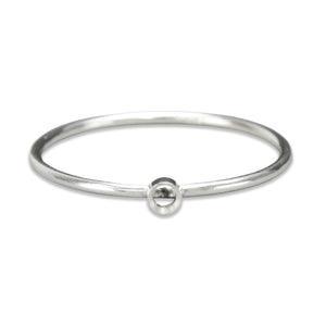 Sterling Silver 2mm Bezel Stacking Ring, SIZE 8