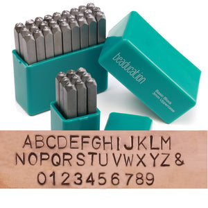 Metal Stamping Tools Economy Block Uppercase Letter & Number Stamp Set 1/8" (3mm)
