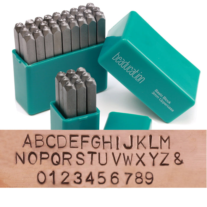 Metal Stamping Kit 3mm Uppercase Sans Serif Stamping Kit