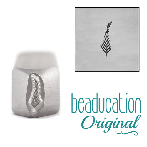 Fern / Feather Pointing Right Metal Design Stamp 9mm - Beaducation Original