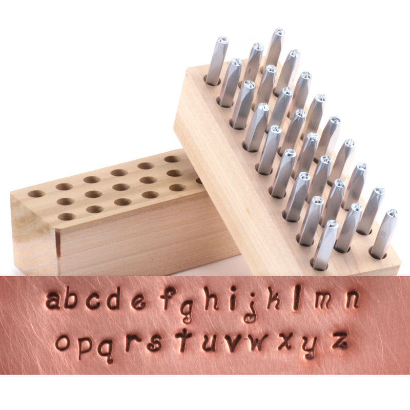 Slate Lowercase Letter Metal Stamps