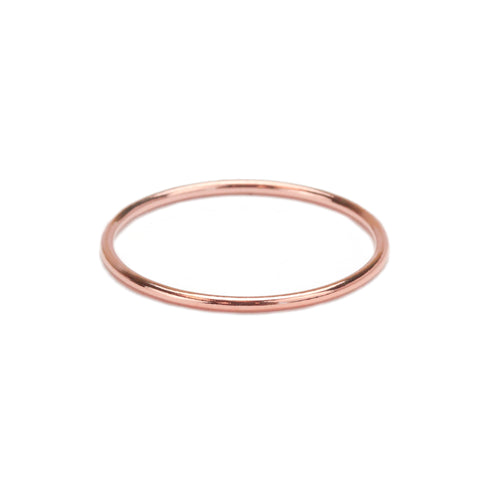 Metal Stamping Blanks Rose Gold Filled Stacking Ring, SIZE 6