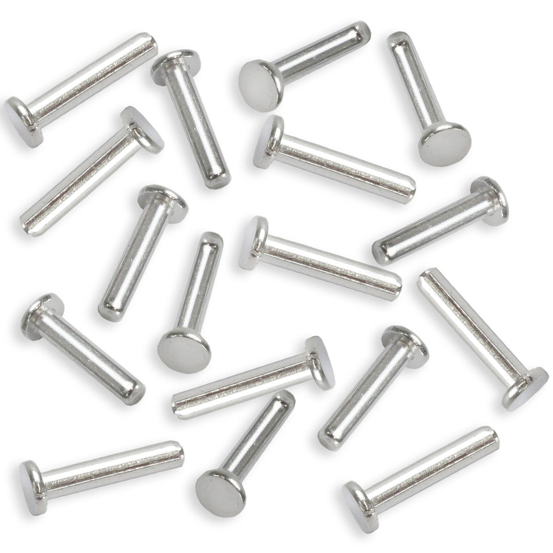 Rivets and Findings  Aluminum Flat Head 1/16" Rivets, 5/16" Long, Pack of 50