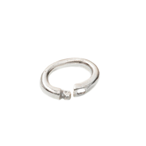 Jump Rings Sterling Silver 4mm x 3mm I.D. Oval Locking Ring, Pack of 10