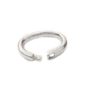 Jump Rings Sterling Silver 5mm x 3mm I.D. Oval Locking Ring, Pack of 10 