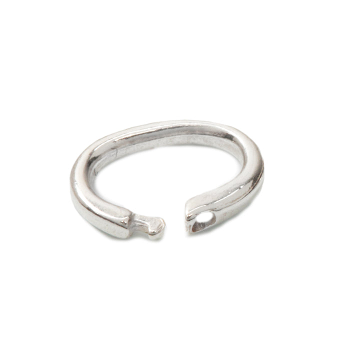Sterling Silver 5mm x 3mm I.D. Oval Locking Ring, Pack of 10