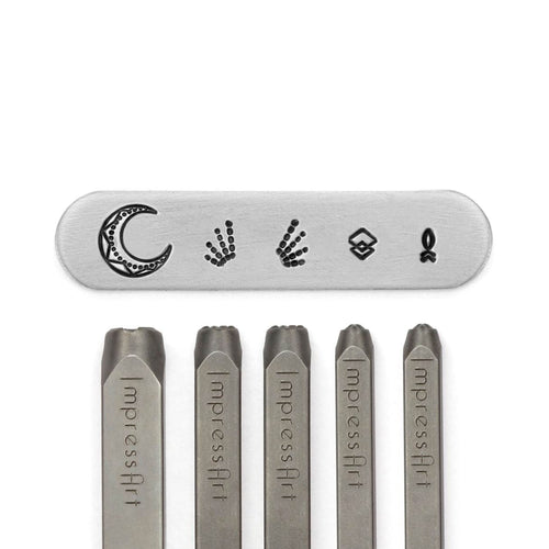 Metal Stamping Tools ImpressArt Geometric Mandala Metal Design Stamp Pack, 5 Piece Pack