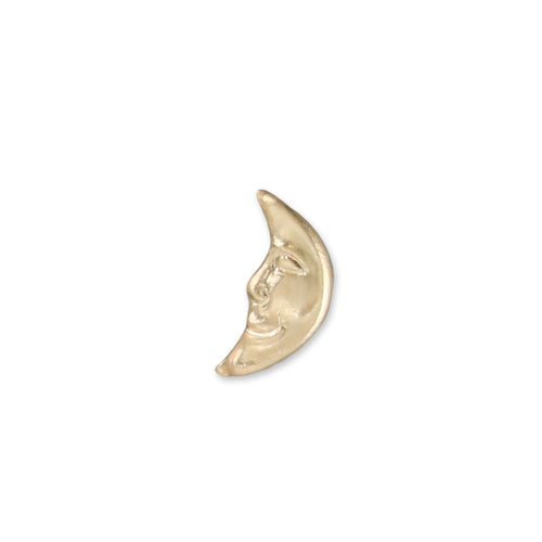 Charms & Solderable Accents Gold Filled Crescent Moon Face Solderable Accent, 7.6mm (.3") x 3.8mm (.15"), 26g - Pack of 5