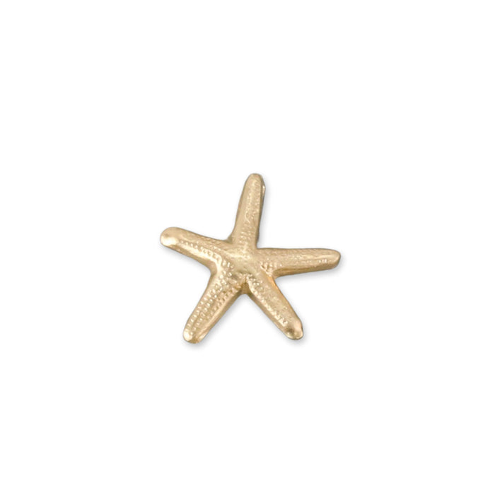 Gold Filled Starfish Solderable Accent, 7.8mm (.31") x 7.5mm (.3"), 26 Gauge - Pack of 5