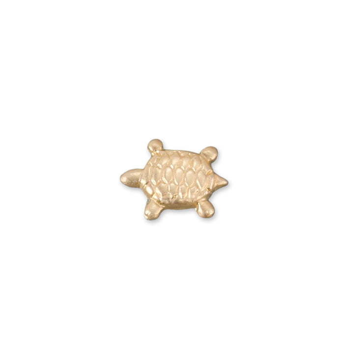 Gold Filled Sea Turtle Solderable Accent, 6.8mm (.27") x 5.4mm (.21"), 26 Gauge - Pack of 5