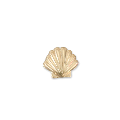 Charms & Solderable Accents Gold Filled Seashell Solderable Accent, 6.5mm (.26") x 5.8mm (.23"), 26g - Pack of 5