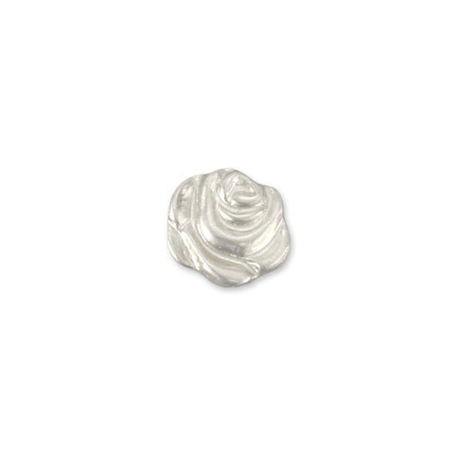 Charms & Solderable Accents Sterling Silver Rose Solderable Accent, 6.2mm (.24") x 5.5mm (.22"), 26 Gauge - Pack of 5