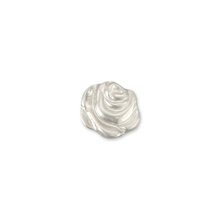 Sterling Silver Rose Solderable Accent, 6.2mm (.24") x 5.5mm (.22"), 26 Gauge - Pack of 5