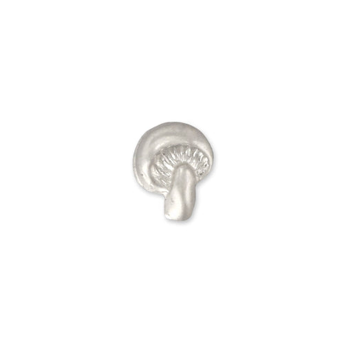 Charms & Solderable Accents Sterling Silver Mushroom Solderable Accent, 6.5mm (.26") x 5.1mm (.2"), 26g - Pack of 5