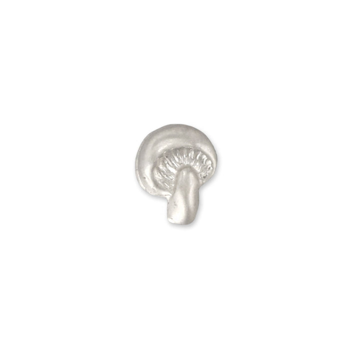 Sterling Silver Mushroom Solderable Accent, 6.5mm (.26") x 5.1mm (.2"), 26 Gauge - Pack of 5