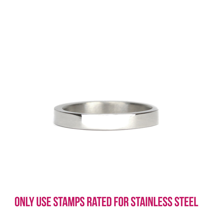 CLOSEOUT Stainless Steel Ring Stamping Blank, 3mm Wide, SIZE 7