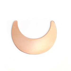 Metal Stamping Blanks Copper Crescent Moon Blank, 33.5mm (1.32") x 24.8mm (.98"), 24g, Pack of 5