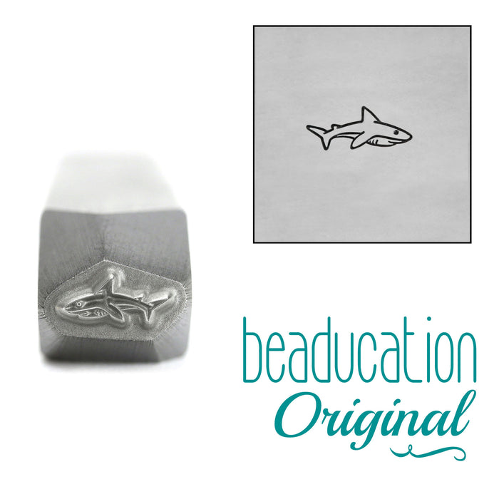 Baby Shark Swimming Right Metal Design Stamp, 6.5mm - Beaducation Original