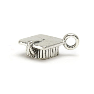 Charms & Solderable Accents Base Metal Graduation Cap Charm, Pack of 4