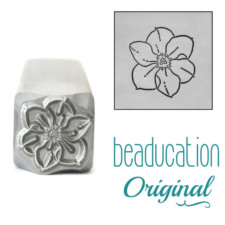 Narcissus Metal Design Stamp, December Birth Month Flower, 11mm - Beaducation Original