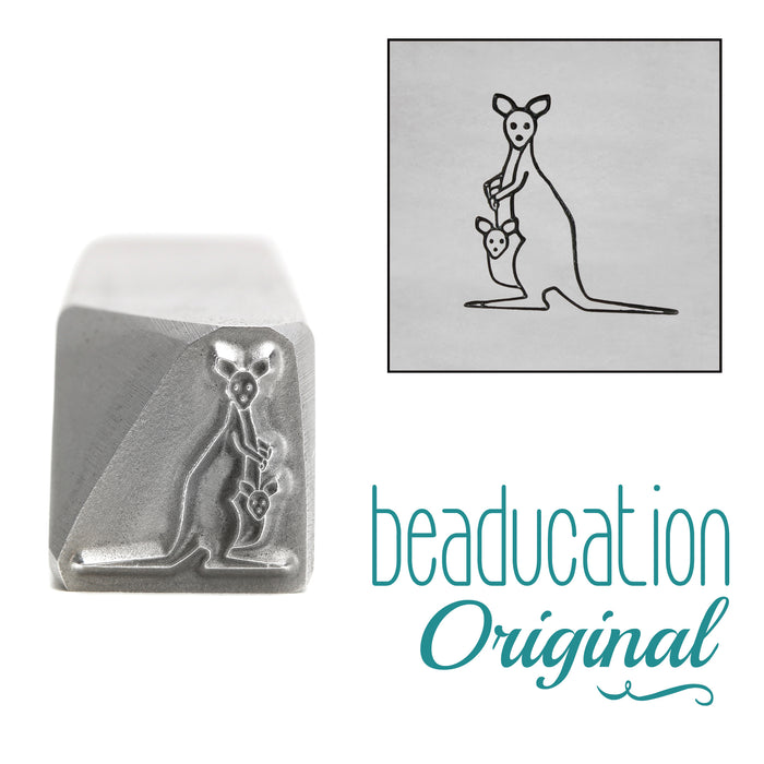 Kangaroo Metal Design Stamp, 10mm - Beaducation Original