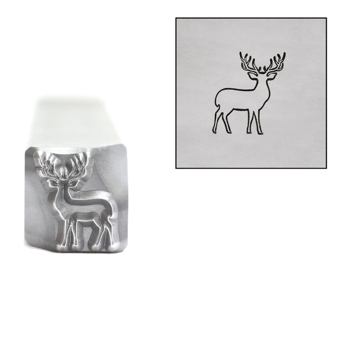Reindeer Metal Design Stamp, 8mm, by Stamp Yours