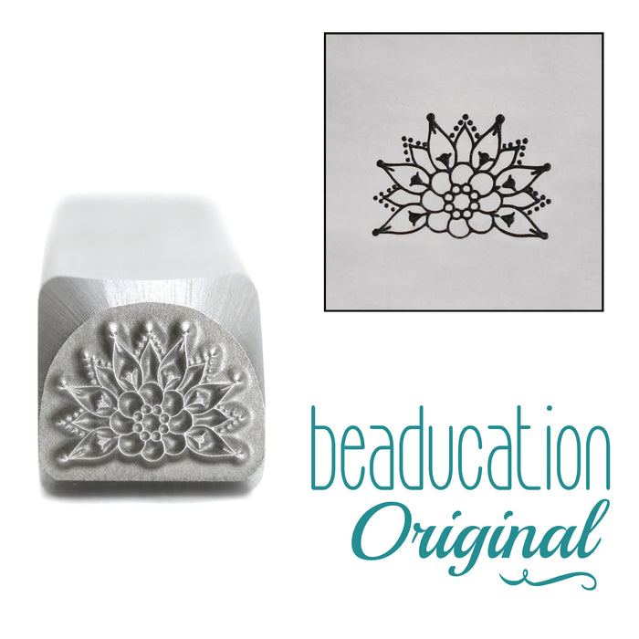 Intricate Mandala Element Metal Design Stamp, 10mm - Beaducation Original
