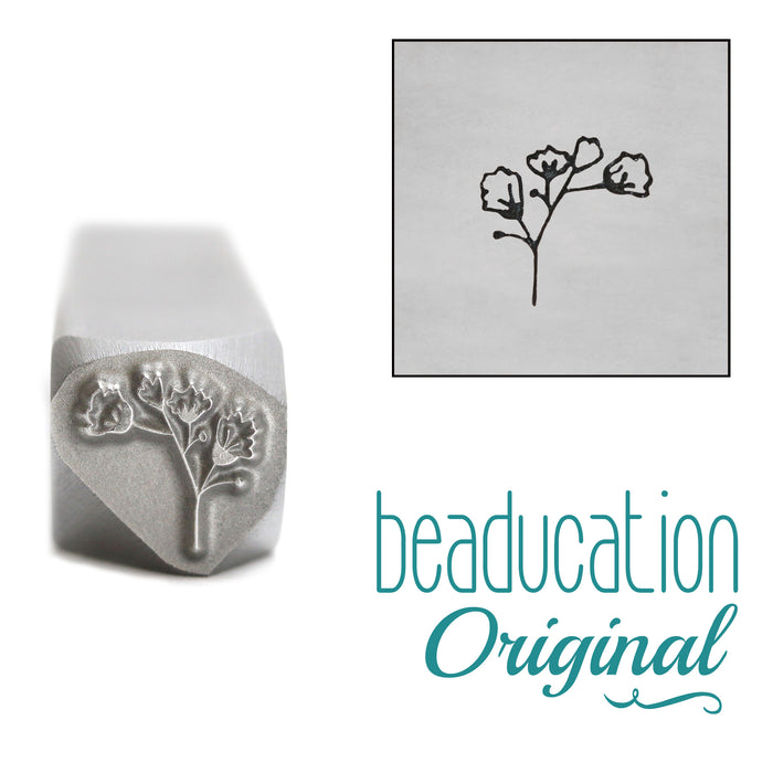 Baby's Breath 2 Flower Metal Design Stamp, 7mm - Beaducation Original
