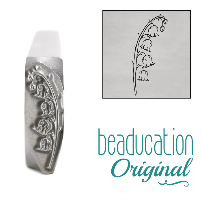 Lily of the Valley Pointing Right Metal Design Stamp, 16mm - Beaducation Original