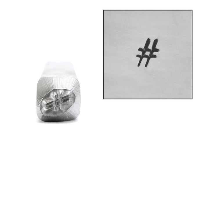 # Hashtag Metal Design Stamp, 4mm