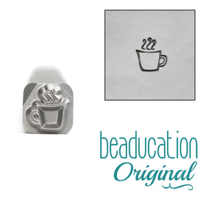 Metal Stamping Tools Coffee Mug Metal Design Stamp, 4.5mm - Beaducation Original