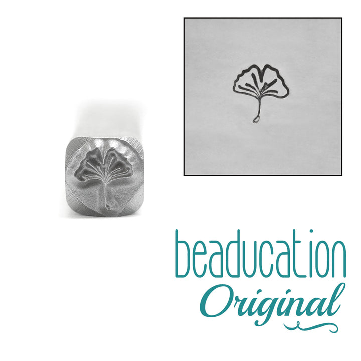 Metal Stamping Tools Ginkgo Leaf Metal Design Stamp, 6mm - Beaducation Original