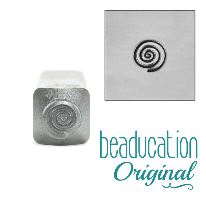 Large Spiral Metal Design Stamp, 5mm - Beaducation Original