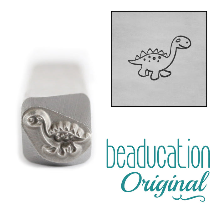 Dinosaur Metal Design Stamp, 8mm - Beaducation Original