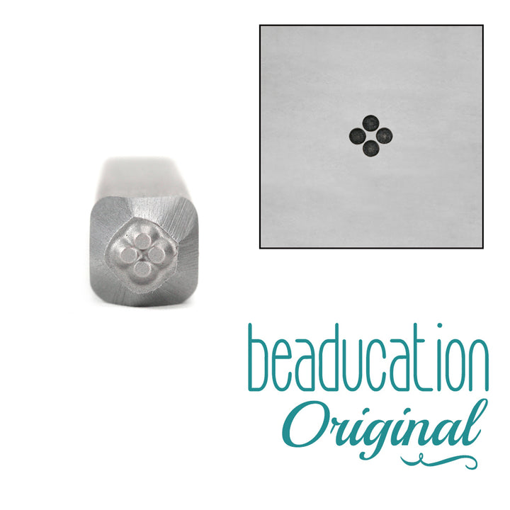 Metal Stamping Tools Four Dots Diamond Metal Design Stamp, 2.6mm - Beaducation Original