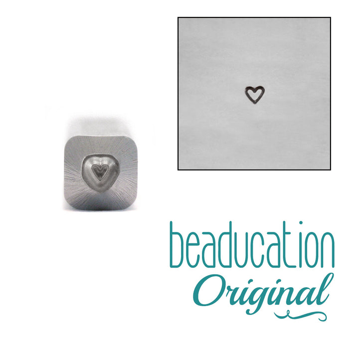 Tall Heart Metal Design Stamp 1.5mm - Beaducation Original