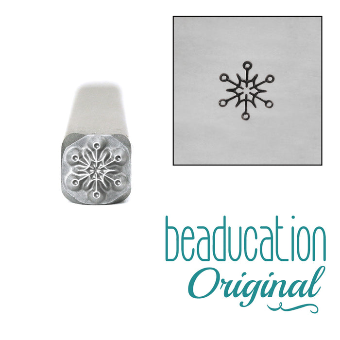Modern Snowflake Metal Design Stamp, 5mm - Beaducation Original 5mm