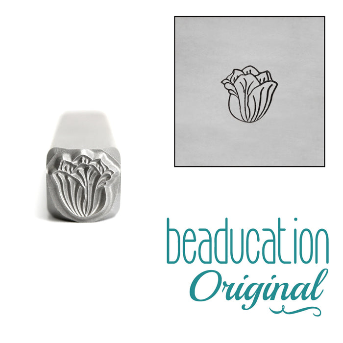 Tulip Flower  Metal Design Stamp, 5mm - Beaducation Original