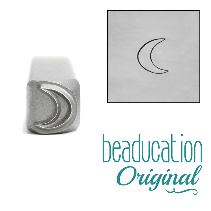Crescent Moon Metal Design Stamp, 4mm - Beaducation Original
