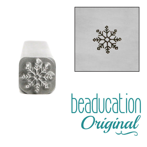 Metal Stamping Tools Winter Flower Metal Design Stamp, 5mm - Beaducation Original