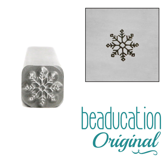 Winter Flower Metal Design Stamp, 5mm - Beaducation Original