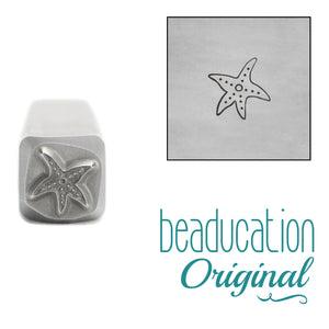 Metal Stamping Tools Starfish Metal Design Stamp, 4mm - Beaducation Original 
