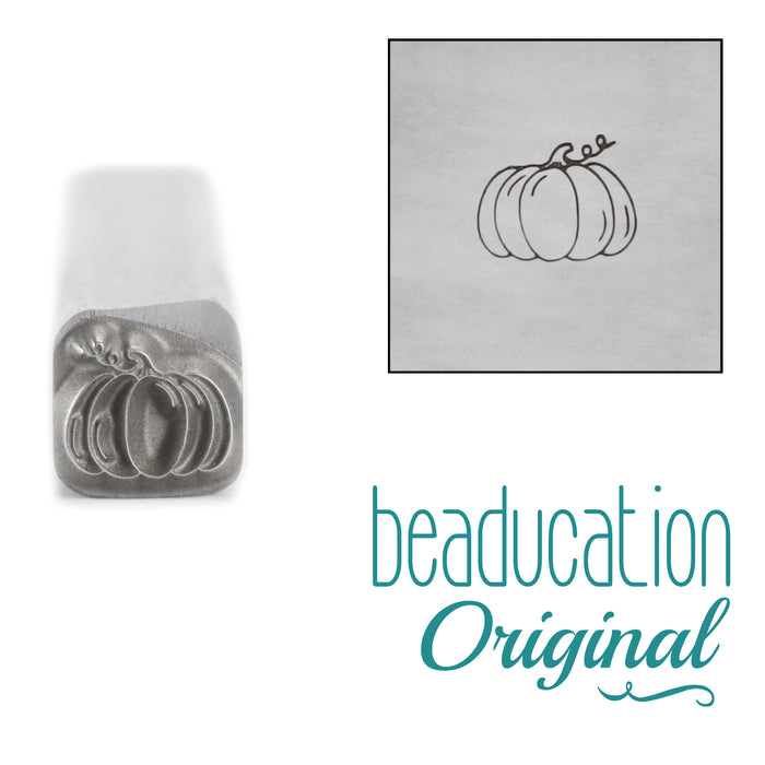 Pumpkin Metal Design Stamp, 4.5mm - Beaducation Original