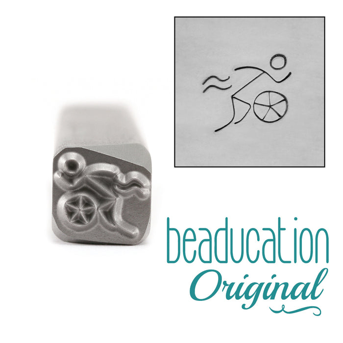 CLOSEOUT Triathlete Metal Design Stamp - Beaducation Original