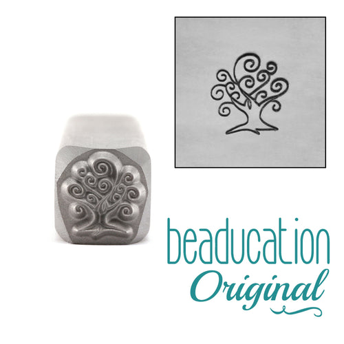 Metal Stamping Tools Small Tree of Life Metal Design Stamp 7.5mm - Beaducation Original