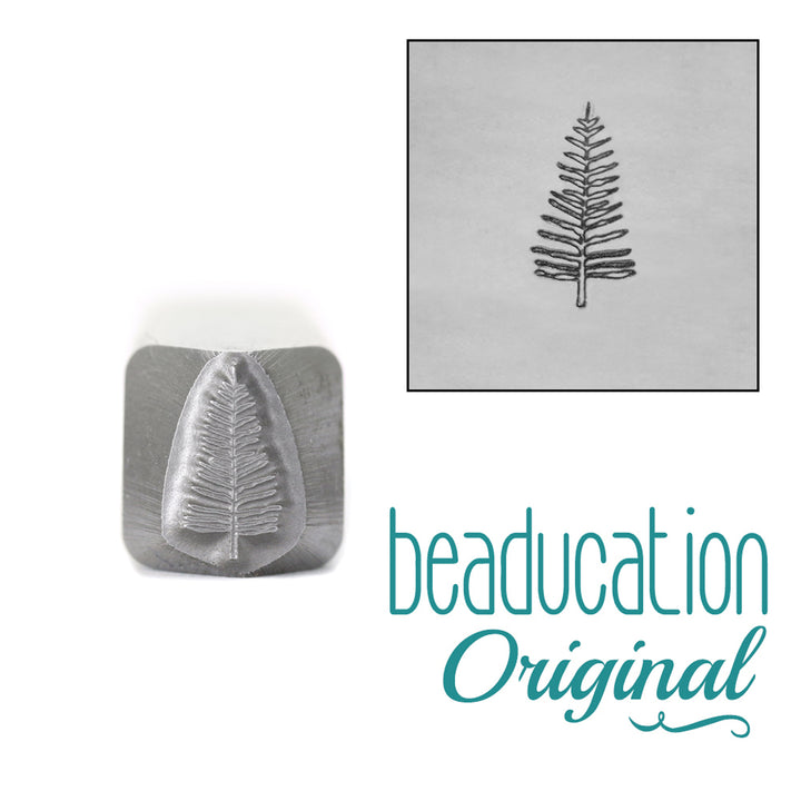 Metal Stamping Tools Medium Evergreen Tree Metal Design Stamp, 8mm - Beaducation Original