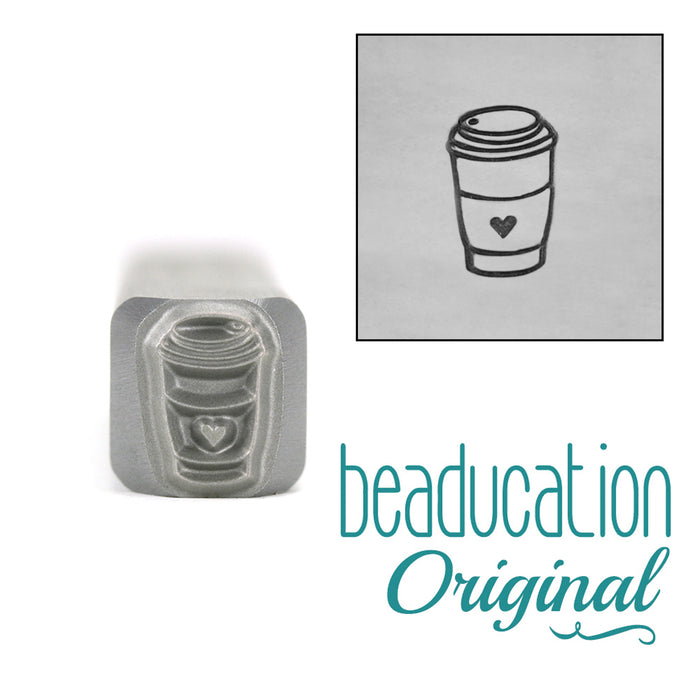 To Go Paper Coffee Cup Metal Design Stamp - Beaducation Original