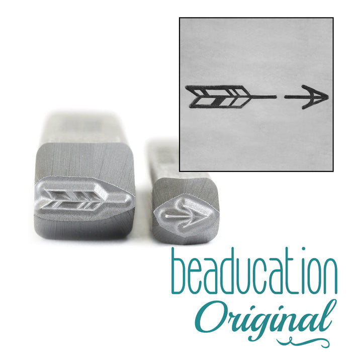 CLOSEOUT Traditional Broken Arrow Metal Design Stamp, 4mm & 8mm- Beaducation Original