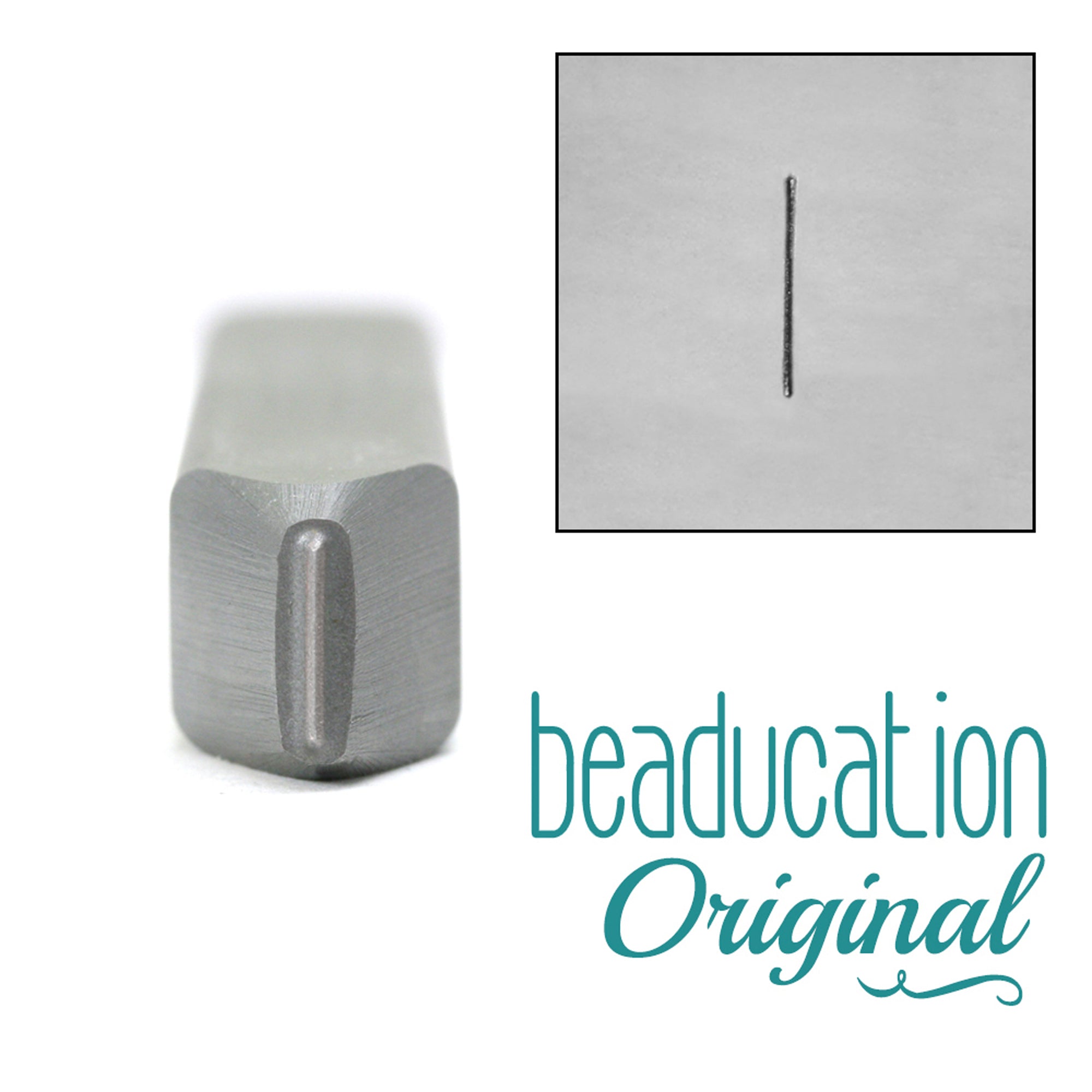 Line Slash Metal Design Stamp 6.5mm Beaducation Original