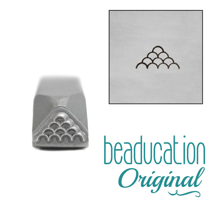 Mermaid Scales Metal Design Stamp, 8mm Beaducation Original
